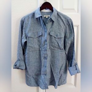 Blue Linen Shirt Size 4